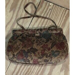 Richmark Vintage Floral Tapestry Boho Retro Purse‎ Shoulder Hinge Closure Lined
